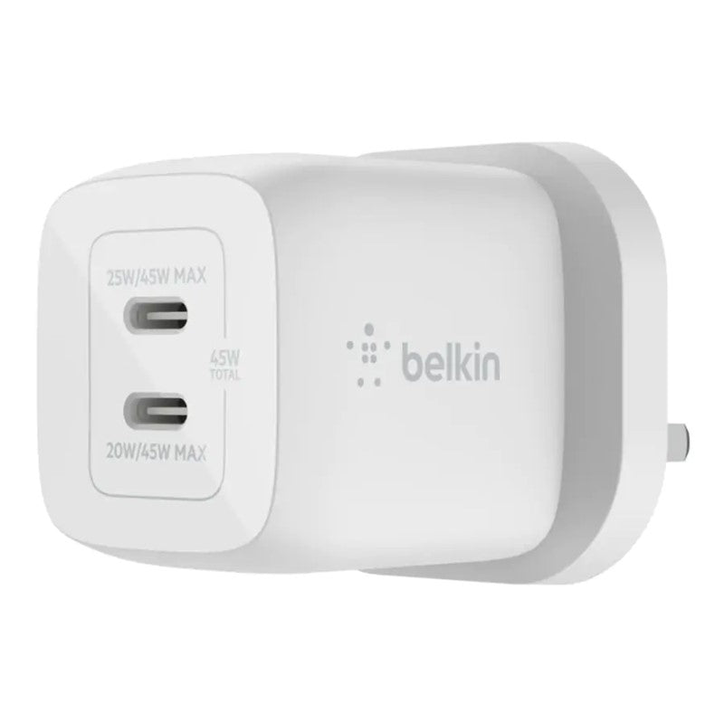 Belkin - Wall Charger - 45W Dual USB-C Gan