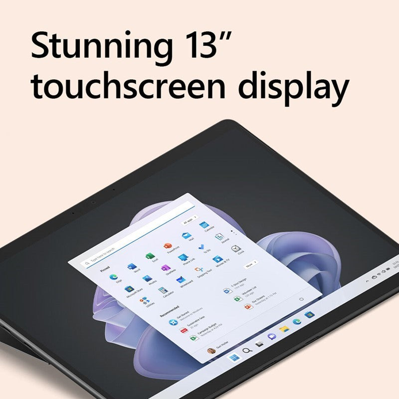 Microsoft Surface Pro 9, 13” PixelSense Flow Display, i7-1255U 12Th Generation, 16GB RAM 512GB SSD Windows 11 Pro - Graphite