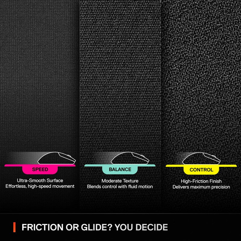 SteelSeries QcK Performance Speed XL Gaming Mousepad (900 x 400 x 3.5 mm) - Black