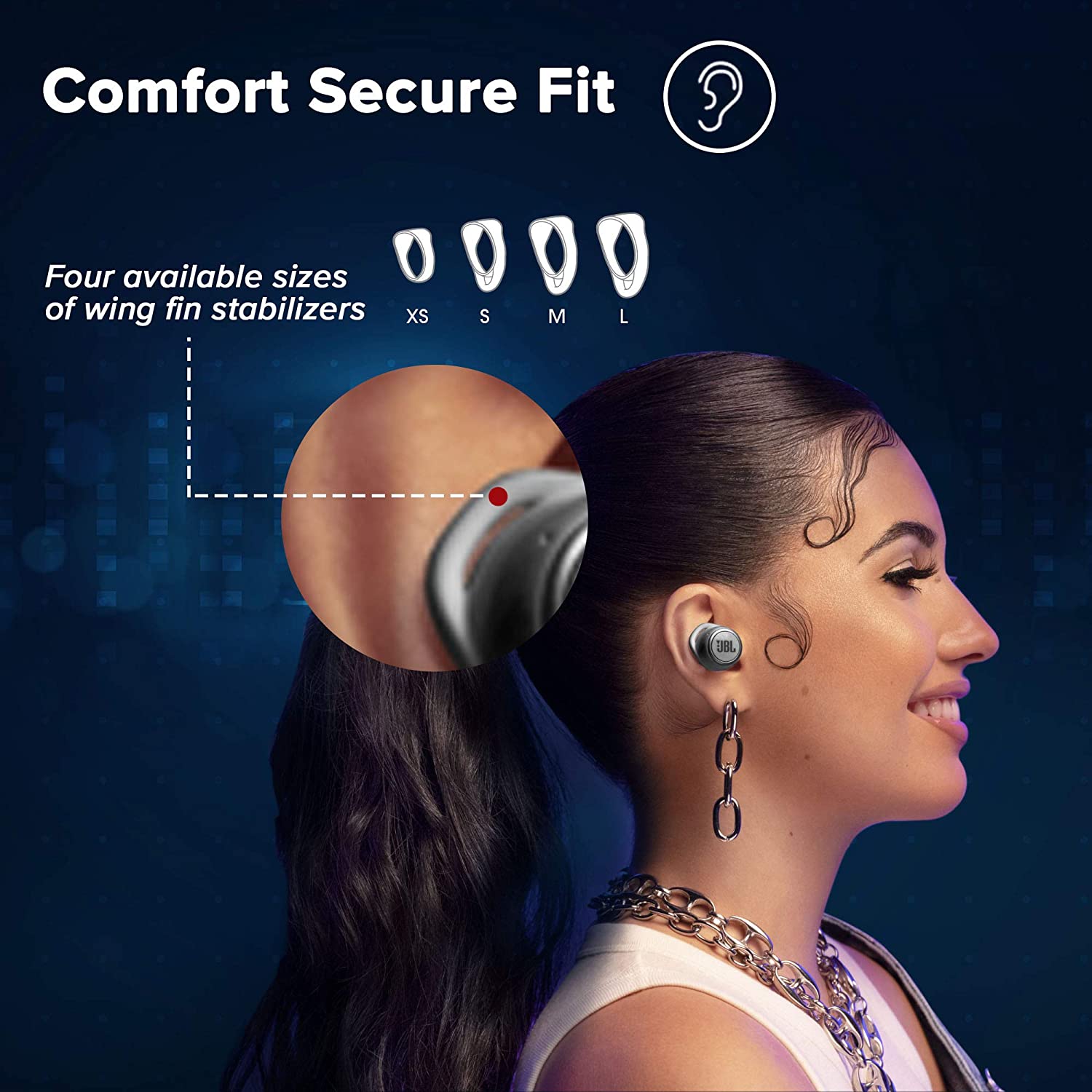 JBL Live 300TWS True Wireless in-Ear Headphones with 20 Hours Playtime , Built-in Voice Assistant, EarBuds - Black