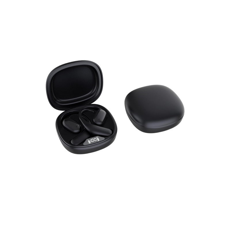 Wearable Stereo True Wireless BT 5.3 LED Display Earbuds with Silicon Ear Hook for Sports Workout Gaming, (Pack of 2)
