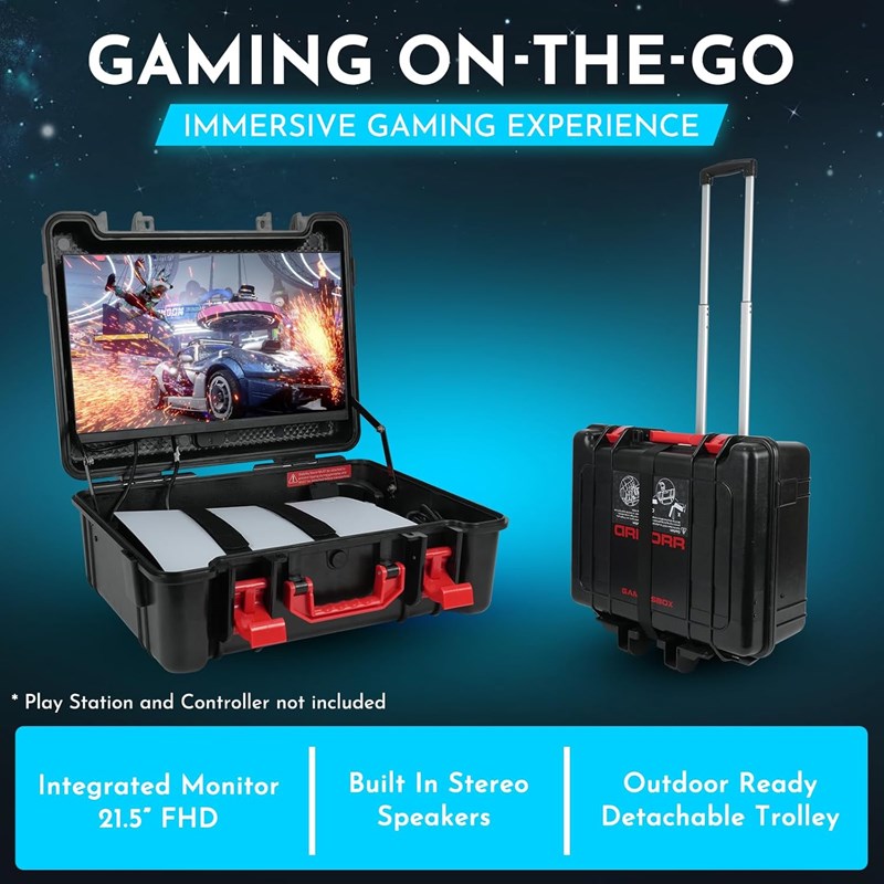 Armorr GAMERSBOX Portable Gaming Monitor, 21.5” FHD, IPS Resolution, 1920 x 1080 Freesync, 48 Hz~75 Hz for PS5, PS4, Xbox