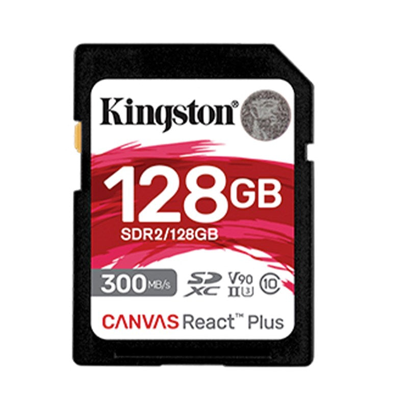 Kingston Canvas React Plus SDXC UHS-II 300R/260W U3 V90 for Full HD/4K/8K