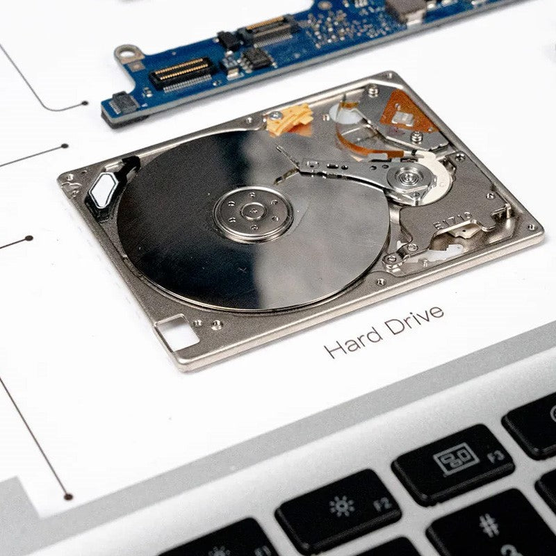 Grid Framed Macbook Air (1st Generation) Disassembled (Size: 29.9*18.5*1.97 in) For Wall Art, Decoration