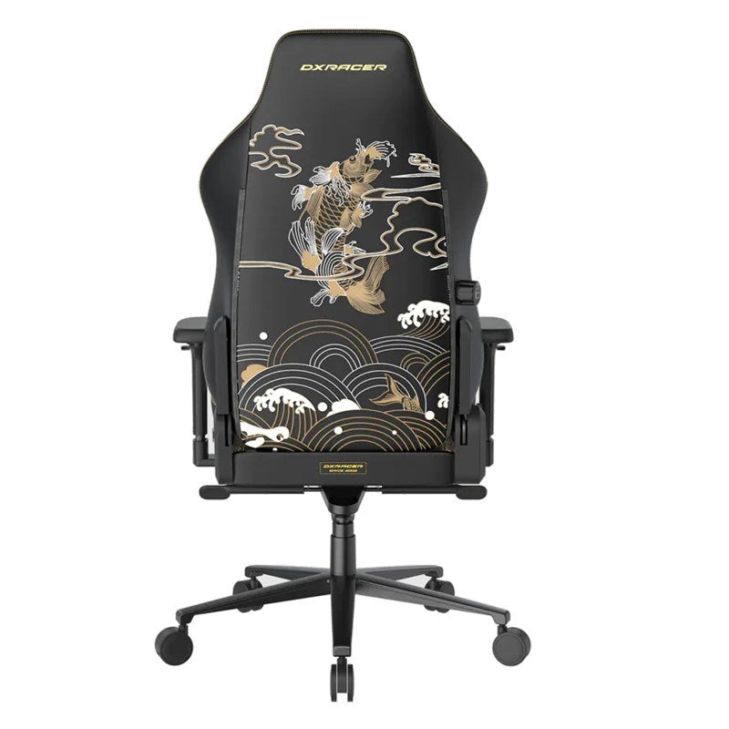 DXRacer Craft Pro XL Gaming Chair - Koi Fish Black With Free GAMEON L-Shaped Slayer I Series Gaming Desk (129 x 129 x 74 cm)