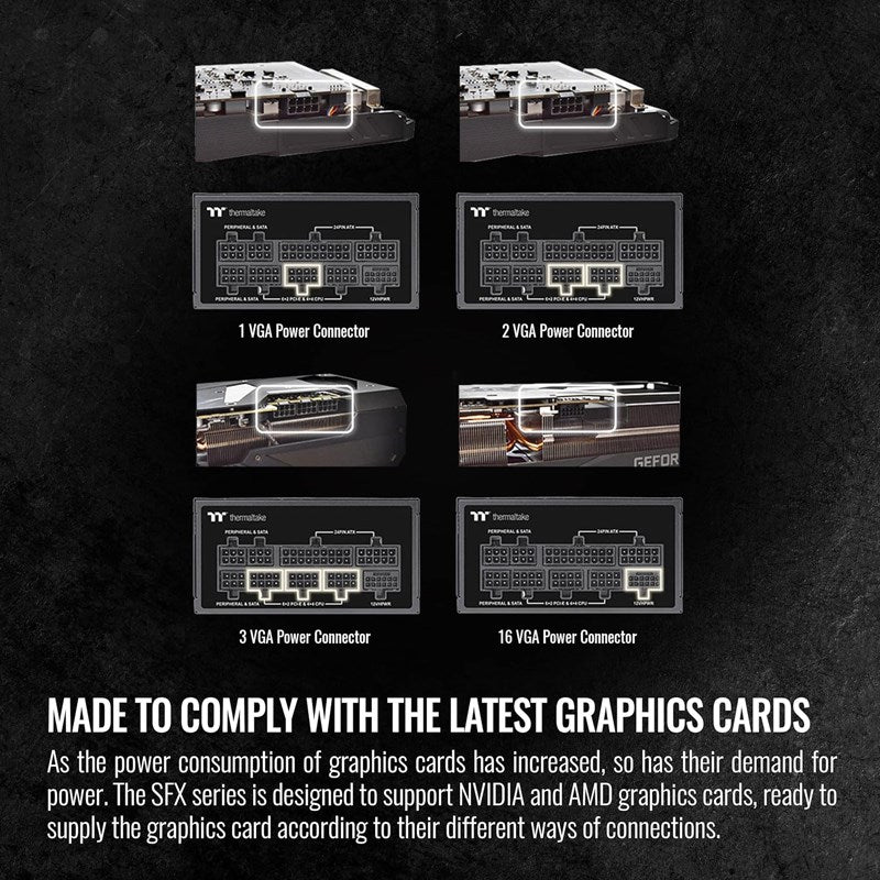Thermaltake Toughpower SFX 1000W Gold TT Premium Edition Full Modular Gaming Power Supply - Black