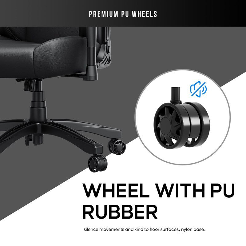 X-Rocker Nintendo All-Star Peach Video Rocker Gaming Chair + Anda Seat Luna Series Gaming Chair Large - Black/Blue