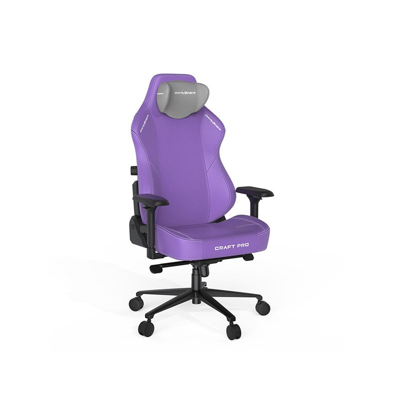 DXRacer Craft Pro Classic Gaming Chair - Violet With Free GAMEON L - Shaped Slayer I Series Gaming Desk (129 x 129 x 74 cm)