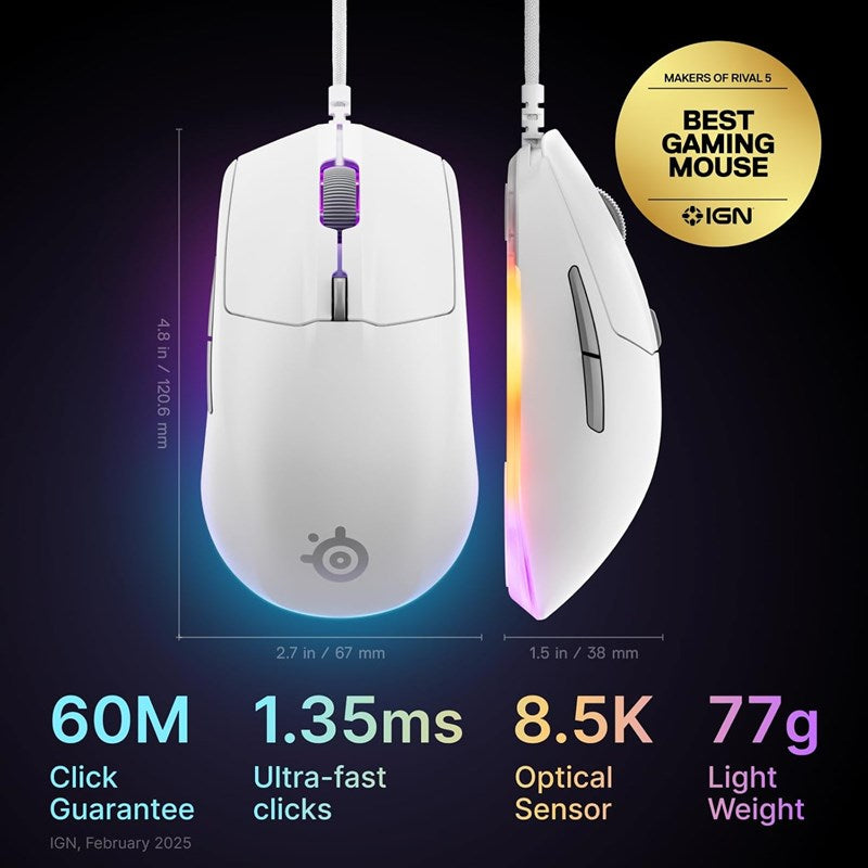 SteelSeries Rival 3 Gen 2 Wired Gaming Mouse