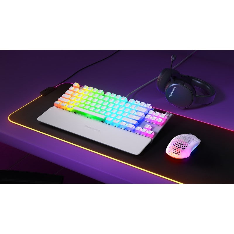 Steel Series Apex 7 TKL Ghost RGB Mechanical Gaming Keyboard US (Red Switch) - White