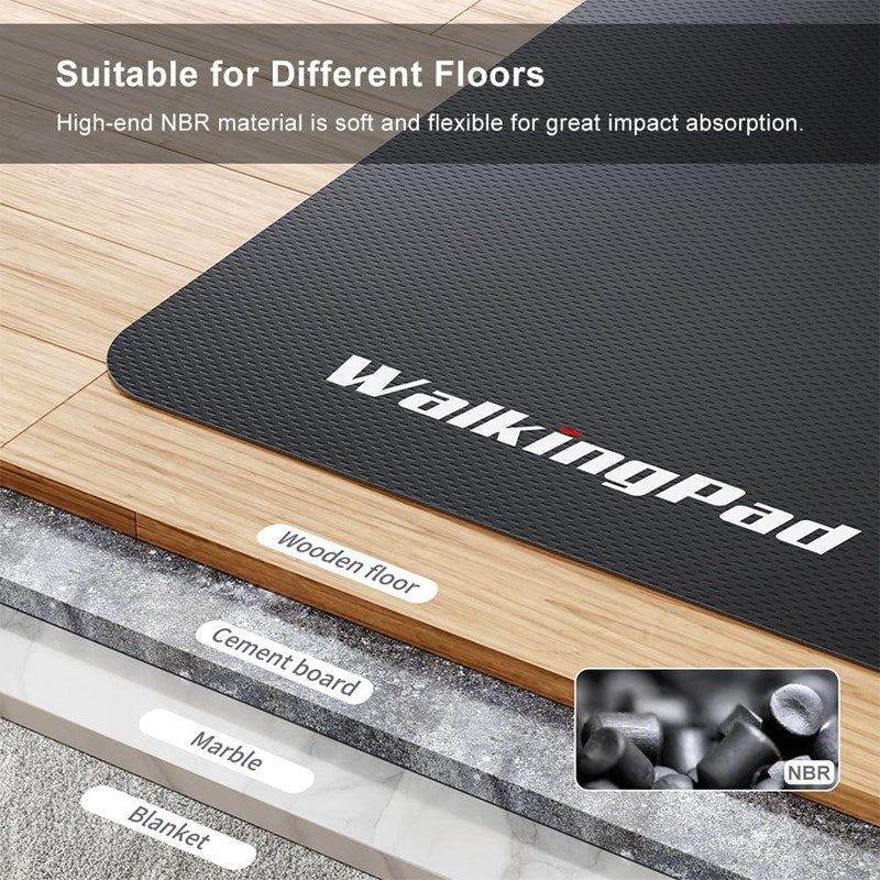 King Smith Non-Slip Walking Pad Floor Mat - Black