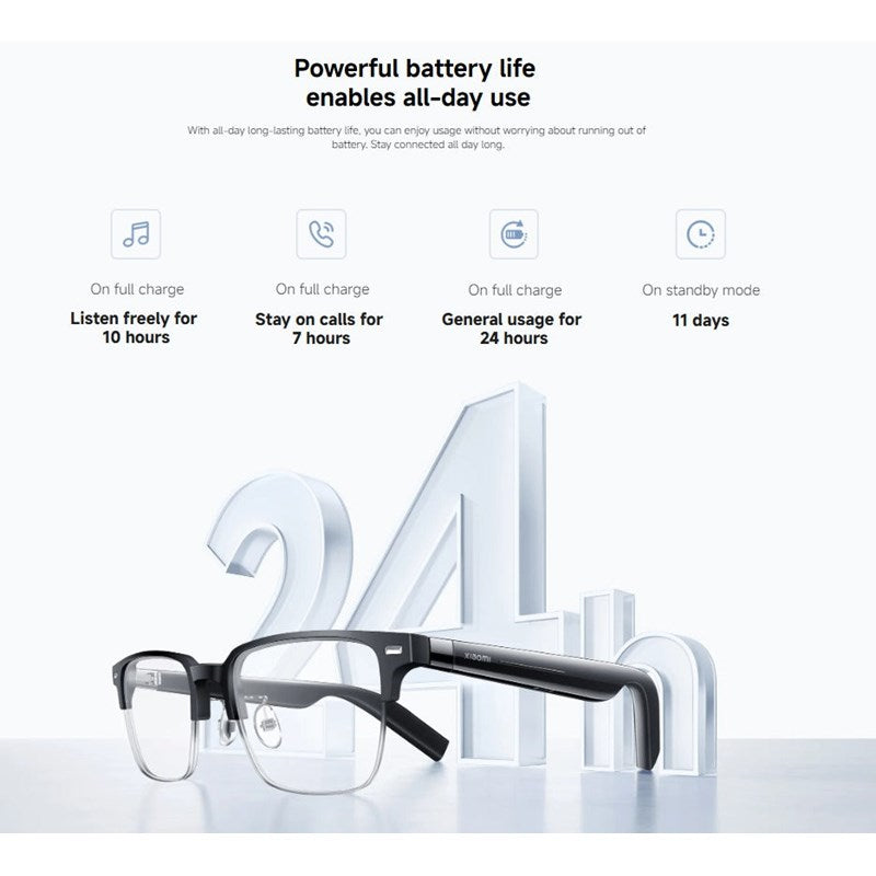 Xiaomi Mi Smart Audio Glasses with Bluetooth 5.2 - Black