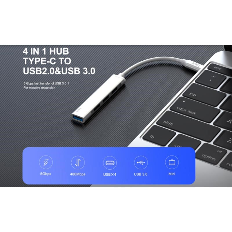 هافيت HB41 كابل من النوع C Hub