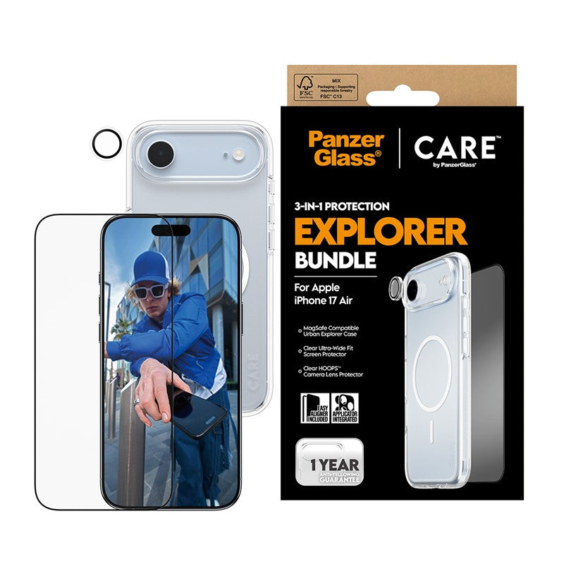 PanzerGlass Care iPhone 17 Air / iPhone Pro / iPhone 17 Pro Max 3 in 1 Explorer Bundles