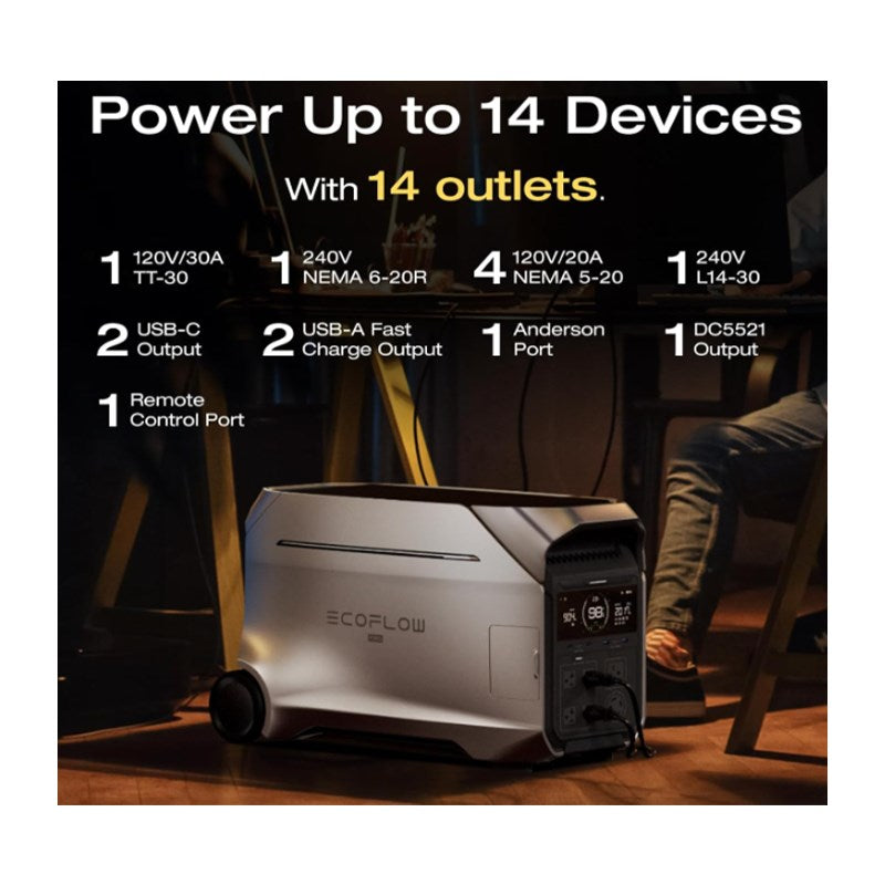EcoFlow Delta Pro 3 Portable Power Station 4096 Wh Capacity 4000 W Output, X-Boost up to 6000 W
