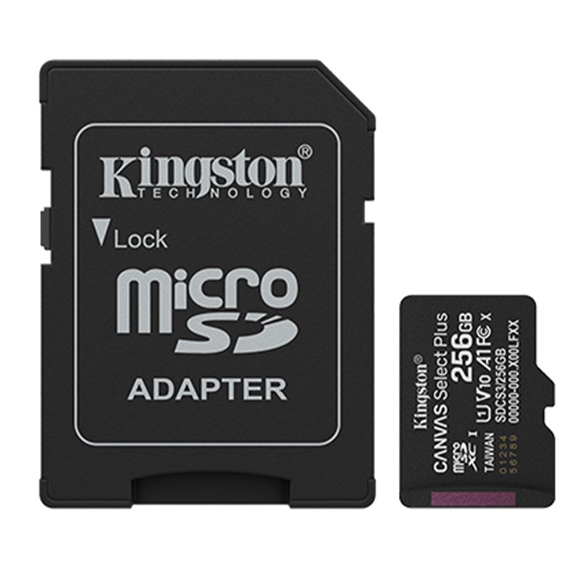 Kingston microSDXC Canvas Select Plus Gen3 150 MB/s A1 Card + Adapter