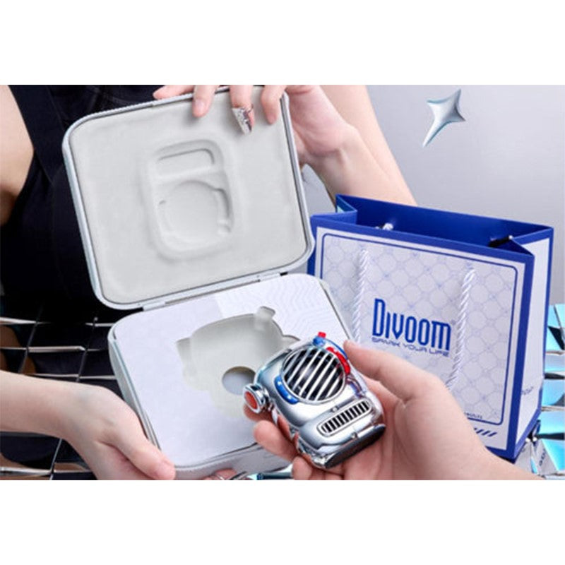 Divoom Spark-Pop Portable Bluetooth Mini Speaker – Blue & Pink