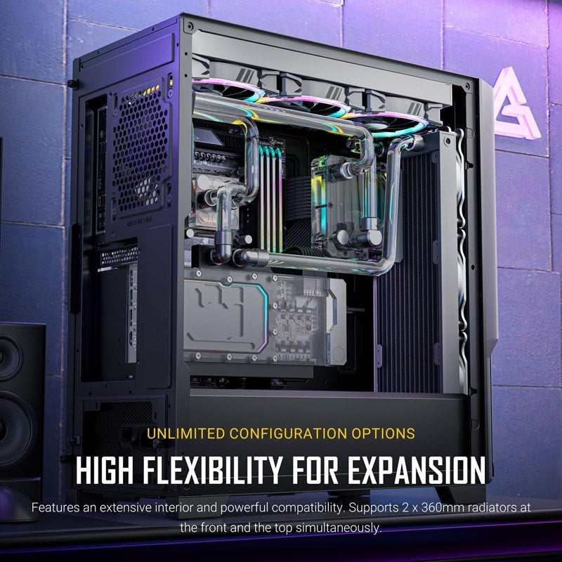 Antec P20C ARGB E-ATX Mid Tower Gaming PC Case - Black (3 ARGB Fans Included)