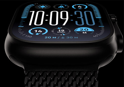 Apple Watch Ultra 2, 49mm, Black Titanium Case, Black Milanese Loop, Medium (GPS+Cellular)