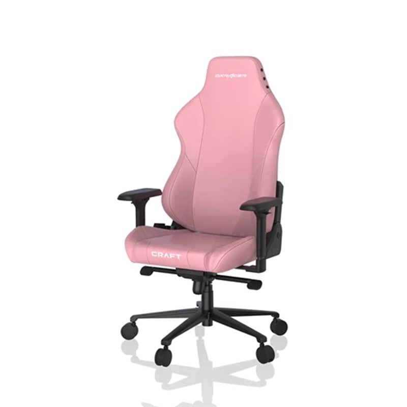 DXRacer Craft Pro Classic Gaming Chair (CRA-PR001-P-H1), Aluminum Base, High-Density Memory Foam, Adjustable Memory/Recline, 4D Armrests - Pink