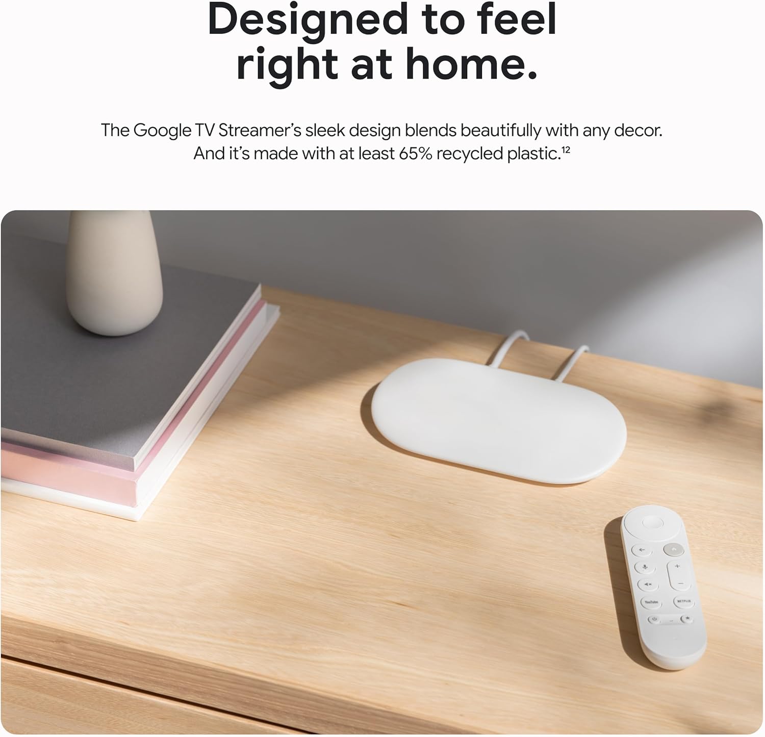 Google GA05662-US 4K HDR 32 GB TV Streamer With Smart Home Control - Porcelain