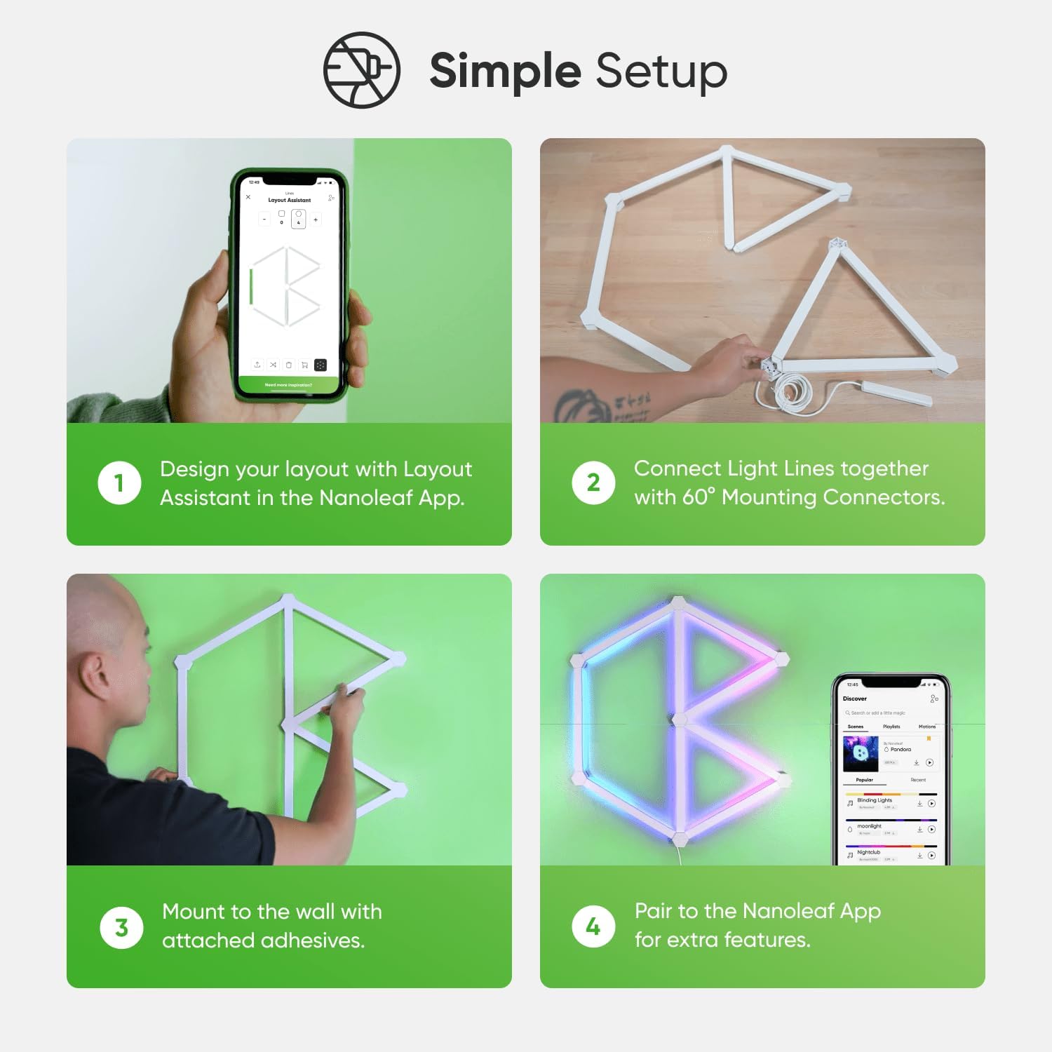 Nanoleaf Lines Starter Kit 9 Light Bars - White