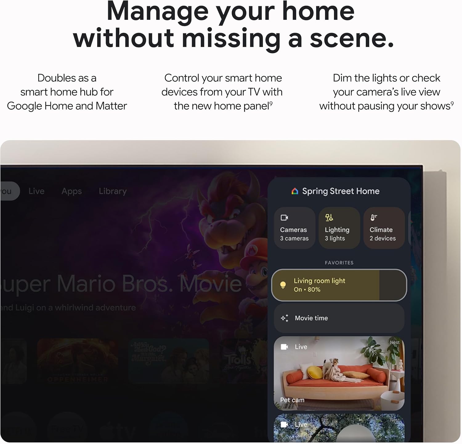 Google GA05662-US 4K HDR 32 GB TV Streamer With Smart Home Control - Porcelain