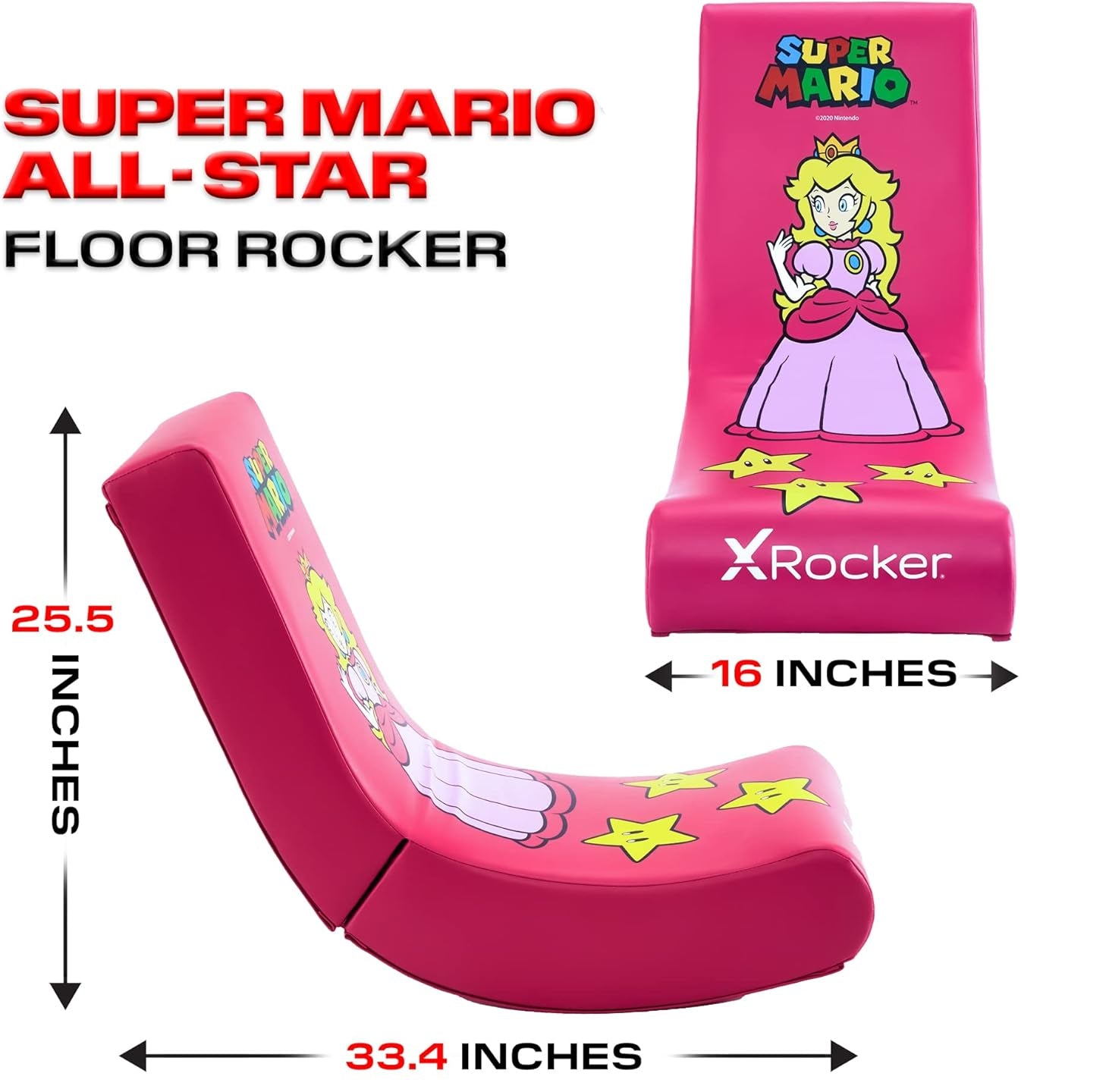 X-Rocker Nintendo All-Star PEACH Video Rocker Gaming Chair