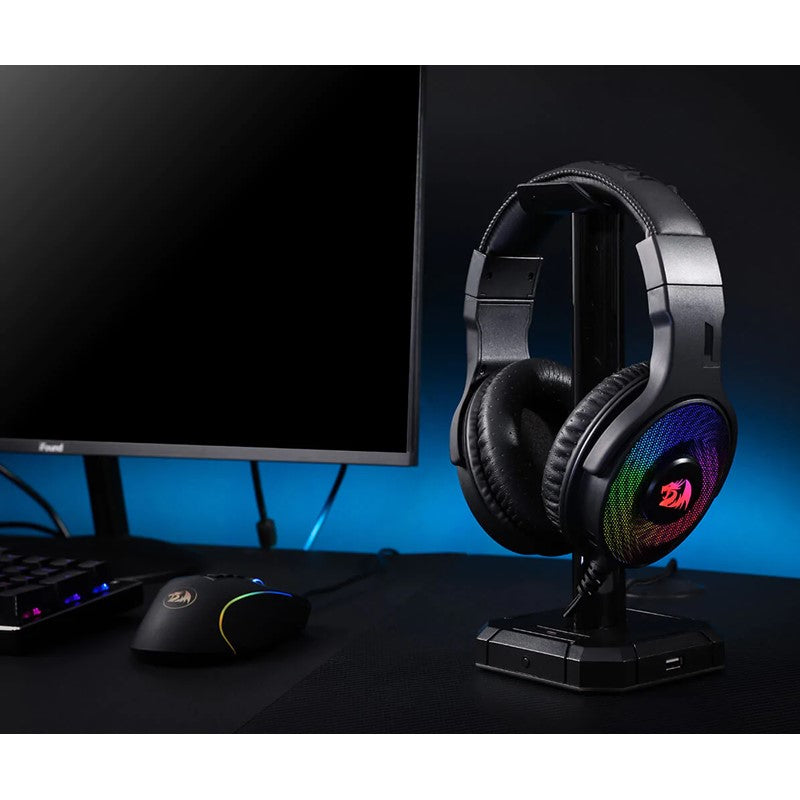 Redragon H350 Pandora RGB Wired Gaming Headset, Over-Ear Headphones for PC/PS4/XBOX One/NS - Black