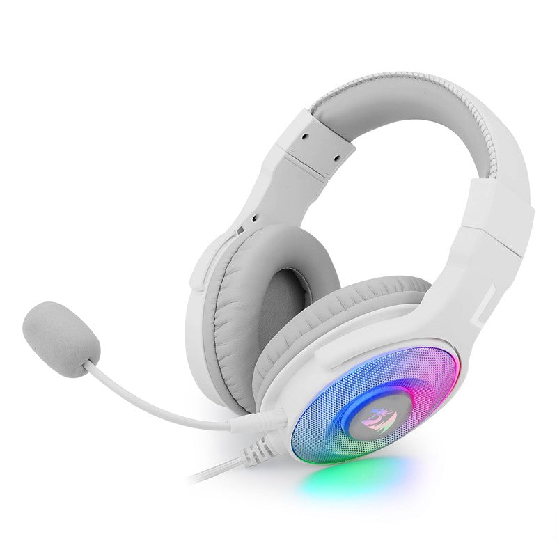 Redragon Pandora White, Virtual 7.1 RGB Gaming Headset with Adapter - White