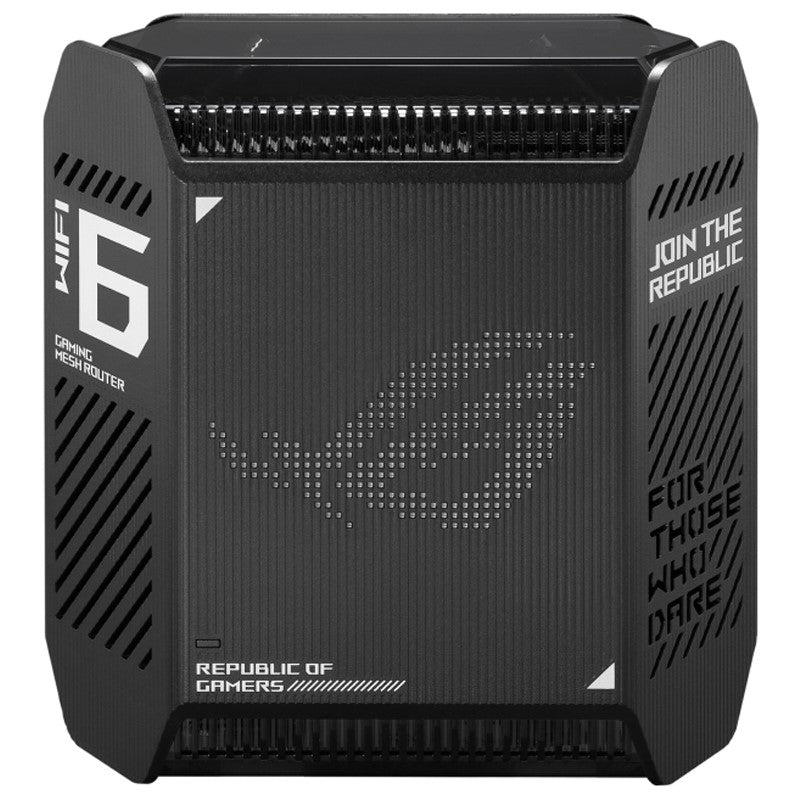 Asus ROG Rapture GT6 Tri-Band Mesh Wi-Fi 6, 2.5 Gbps Port, Triple-Level Game Acceleration, UNII 4 RGB Gaming Router - Black