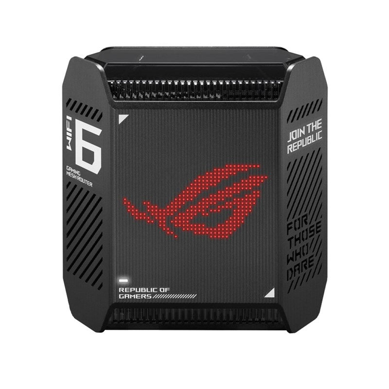 Asus ROG Rapture GT6 Tri-Band Mesh Wi-Fi 6, 2.5 Gbps Port, Triple-Level Game Acceleration, UNII 4 RGB Gaming Router - Black