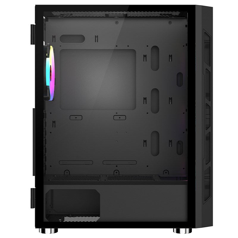 GAMEON TRIDENT III ARGB E-ATX Mid Tower Gaming PC Case - Black (4 ARGB Fans Included)