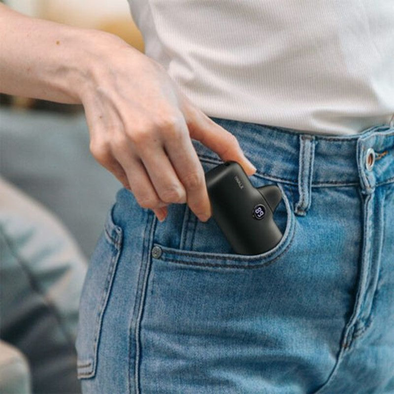 شحن سريع Iwalk لينك مي برو بطارية جيب 4800 مللي أمبيرنوع C مع شاشة عرض البطارية لنظام Android ، أسود