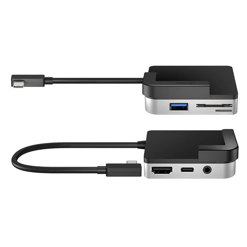 j5 create JCD612 قاعدة توصيل يو اس بي سي إلى 4 كيه 60 هرتز اتش دي ام اي لأجهزة iPad Pro، تتضمن منفذ HDMI واحد ومنفذين USB - أسود وفضي