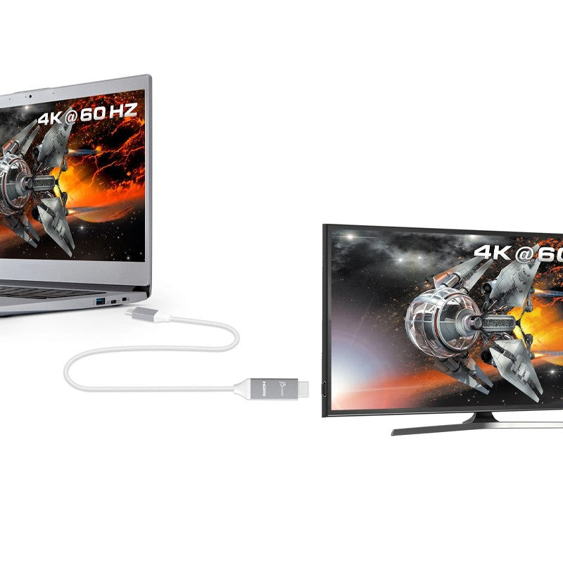 j5 create JCC153G كابل USB-C إلى HDMI 4K، رمادي، 1.5 متر