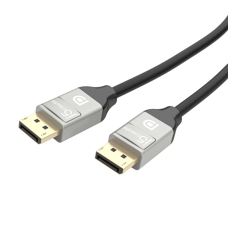j5create JDC42 4K DisplayPort Cable, Black/Grey, 1.8 M