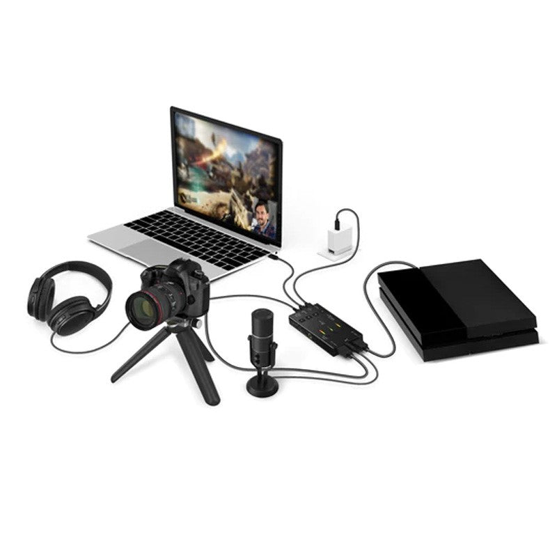 j5 أنشئ JVA06 بطاقة التقاط فيديو HDMI مزدوجة، دقة التقاط فيديو 1920*1080، 3 منافذ HDMI و2 منافذ USB، أسود