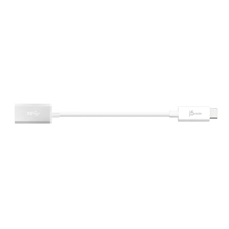 j5 create JUCX05 محول USB-C 3.1 إلى USB من النوع A، أبيض وفضي