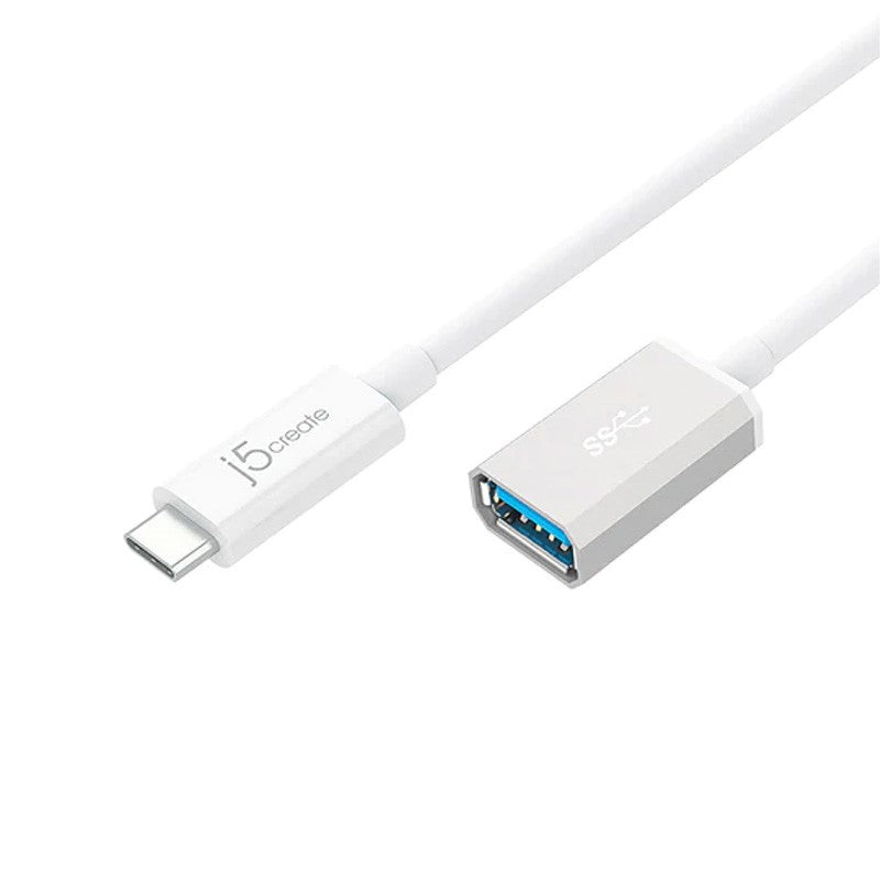 j5 create JUCX05 محول USB-C 3.1 إلى USB من النوع A، أبيض وفضي