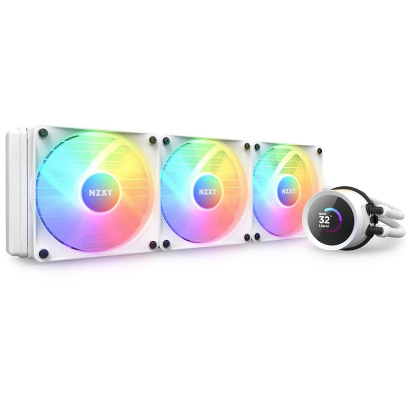 NZXT Kraken 360 RGB 360mm AIO Liquid CPU Cooler with LCD Display - White