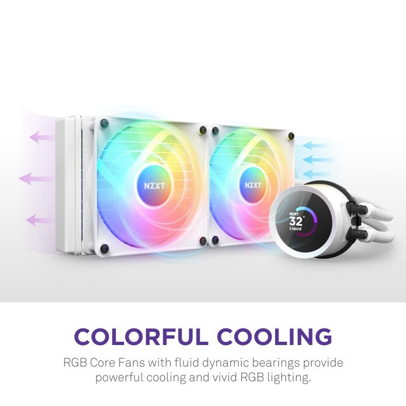 NZXT Kraken 360 RGB 360mm AIO Liquid CPU Cooler with LCD Display - White