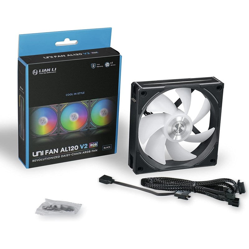 LIAN LI UNI Fan ALV2 120mm ARGB Cooling Fan (Single Pack) - Black