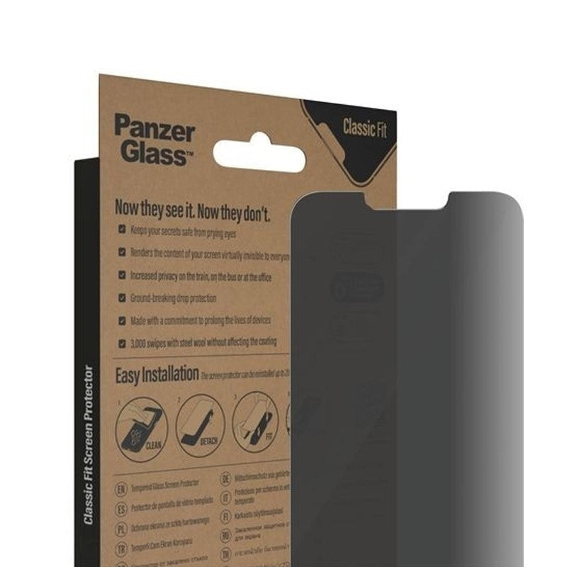 PanzerGlass Ultra Wide Fit Tempered Glass Screen Protector for iPhone 15 Plus -  Privacy