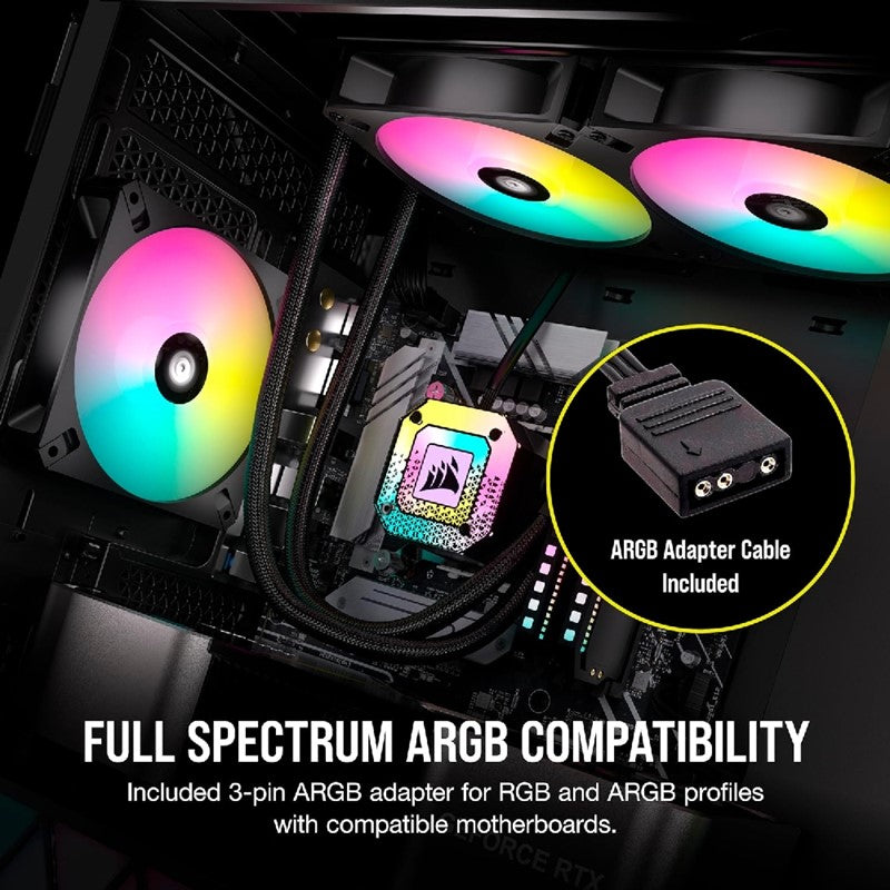 Corsair iCUE AR120 Digital RGB 120mm PWM Fan (Pack of 3) - Black