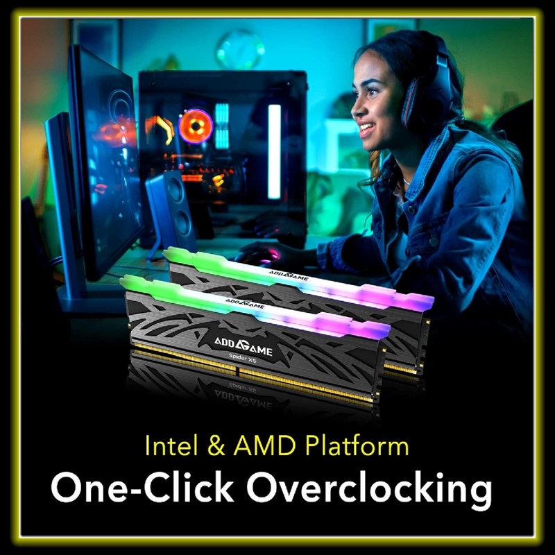 Addlink AddGame Spider X5 RGB 16GB DDR5 5600MT/s CL40 RAM Memory - Silver