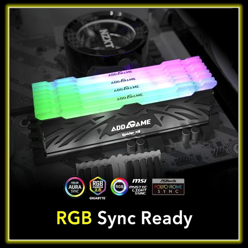 Addlink AddGame Spider X5 RGB 16GB DDR5 5600MT/s CL40 RAM Memory - Silver