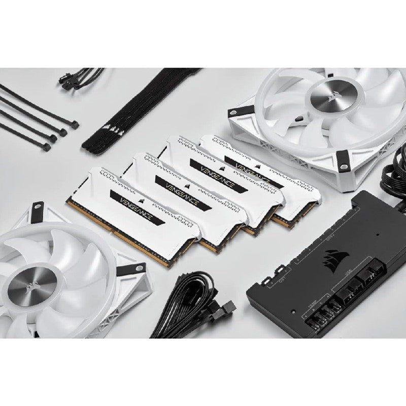 Corsair Vengeance RGB PRO SL 32 GB (2x16 GB) DDR4 DRAM 3600MHz C18 Memory Kit - White