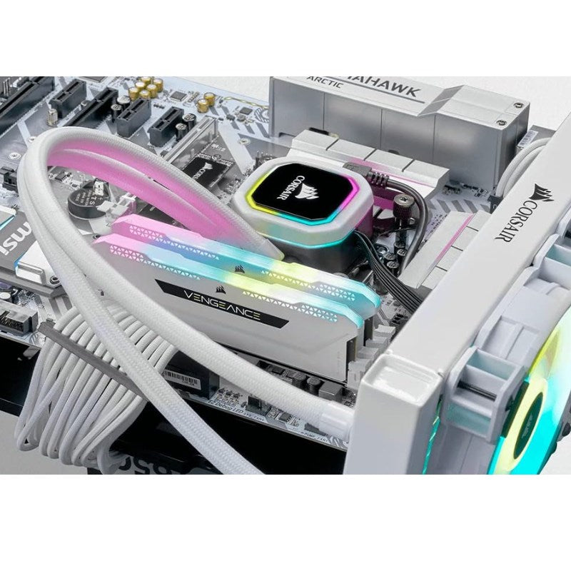 Corsair Vengeance RGB PRO SL 32 GB (2x16 GB) DDR4 DRAM 3600MHz C18 Memory Kit - White