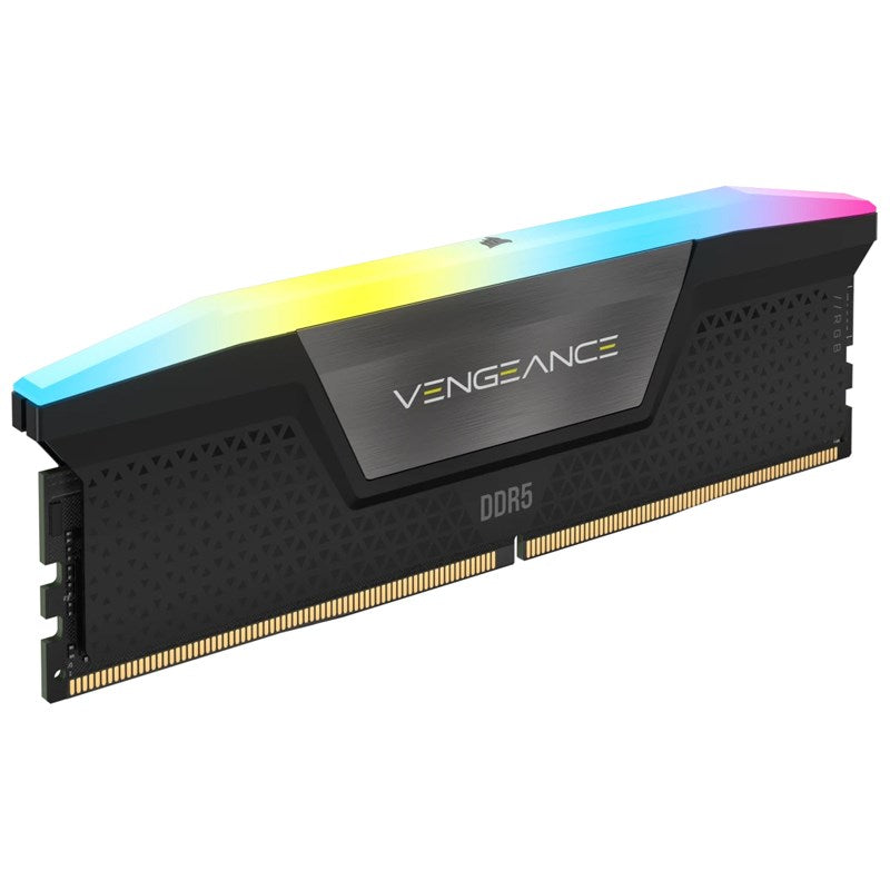 CORSAIR VENGEANCE RGB 32GB (2x16GB) DDR5 DRAM 5600MHz CL40 RAM Memory Kit - Black